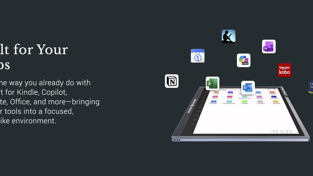 Penstar eNote Pro color E Ink display highlighting color annotation and reading.