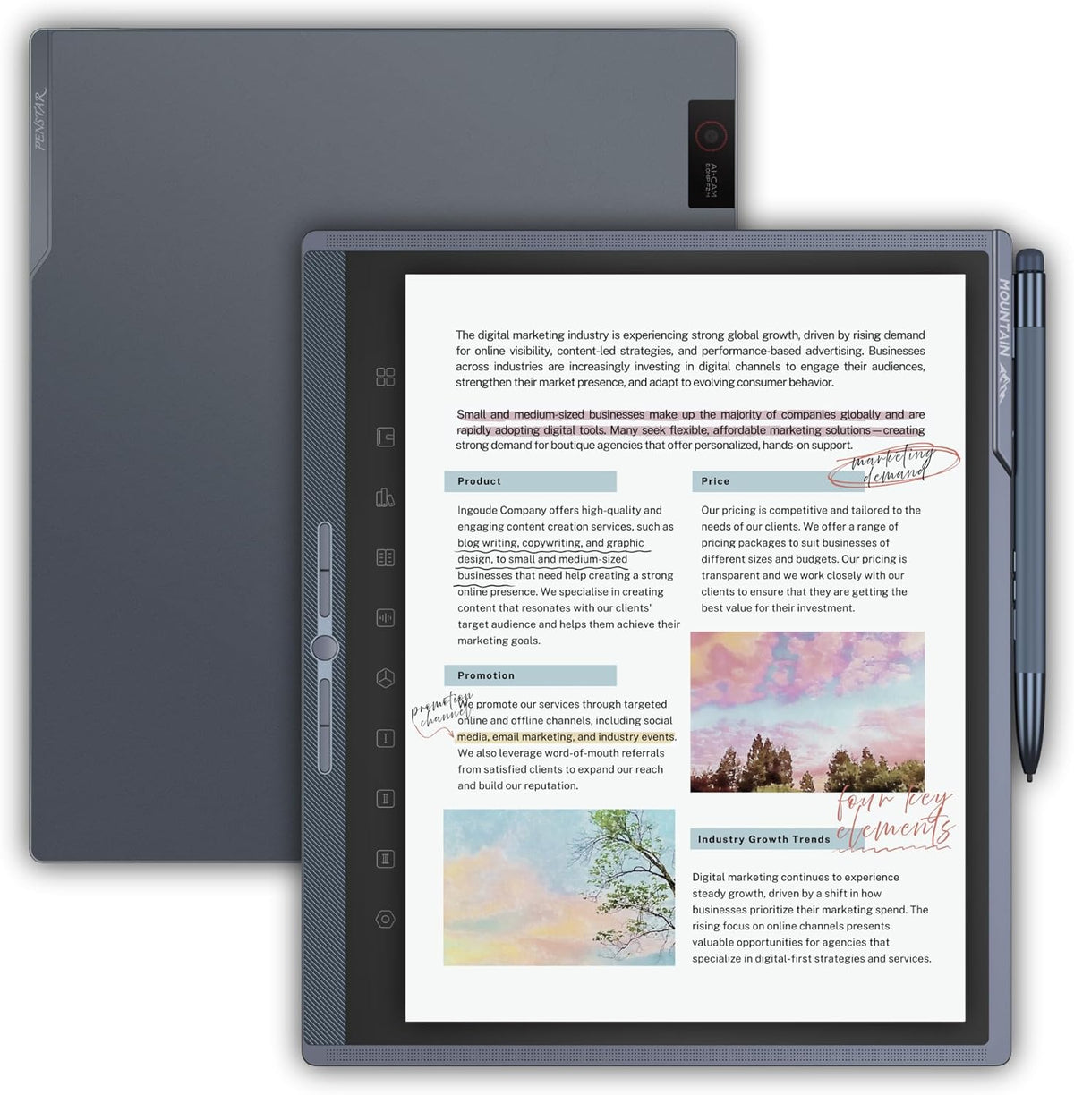 Penstar eNote Pro 10.3" Color E‑Ink Paper Tablet